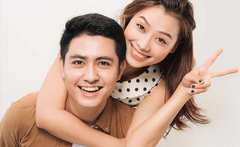Married couple happy and guided with right emotional health